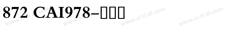 872 CAI978字体转换